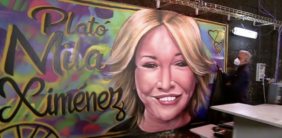 Mila Ximénez presidirá el plató de 'Sálvame' con un gran graffiti