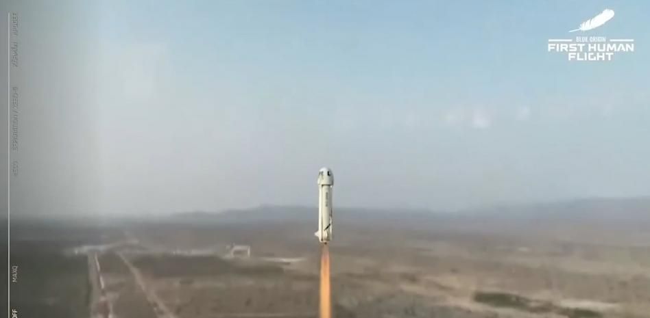 Los 10 minutos del vuelo espacial de Jeff Bezos