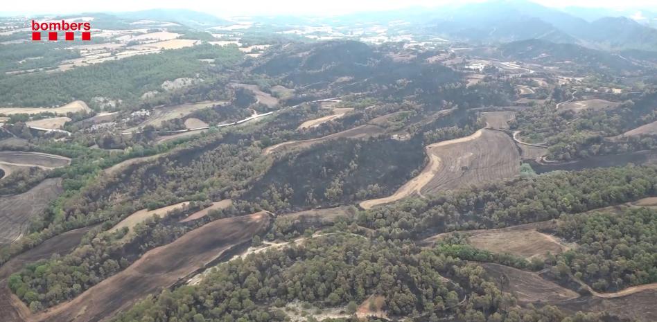 Bombers da por controlado el incendio en la Conca de Barberà
