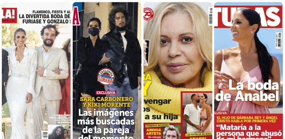 Elena Furiase, Sara Carbonero, Bárbara Rey y Anabel Pantoja protagonizan las portadas