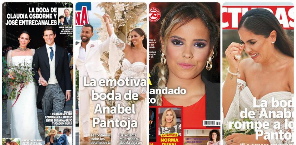 Las bodas de Claudia Osborne y Anabel Pantoja y la demanda de Gloria Camila protagonizan las portadas