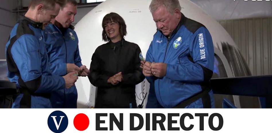 Despegue de la New Shepard con el capitán Kirk de Star Trek a bordo, en streaming