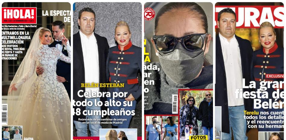 Belén Esteban, Isabel Pantoja y la boda de Paris Hilton protagonizan las portadas