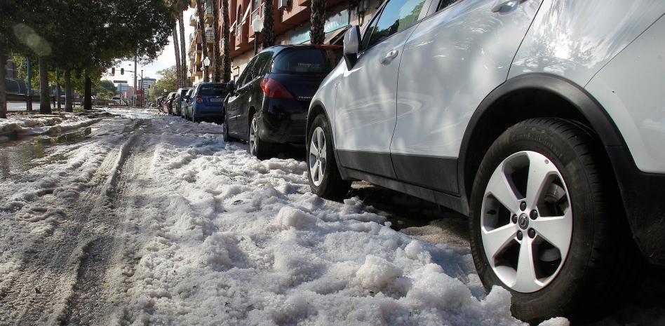 La DANA deja una fuerte granizada en Elche y Alicante