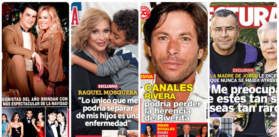 Jesulín y Campanario, Raquel Mosquera, Canales Rivera y Jorge Javier protagonizan las portadas