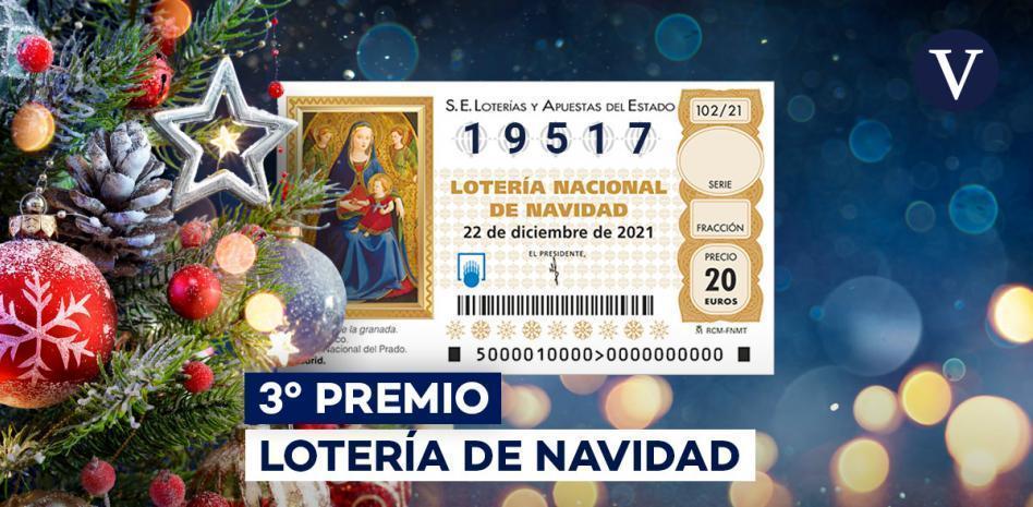 19517, el tercer premio de la Lotería de Navidad 2021