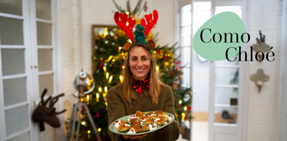 Prepara este navideño aperitivo de nuggets con queso feta, coliflor y menta 'ComoChloé'