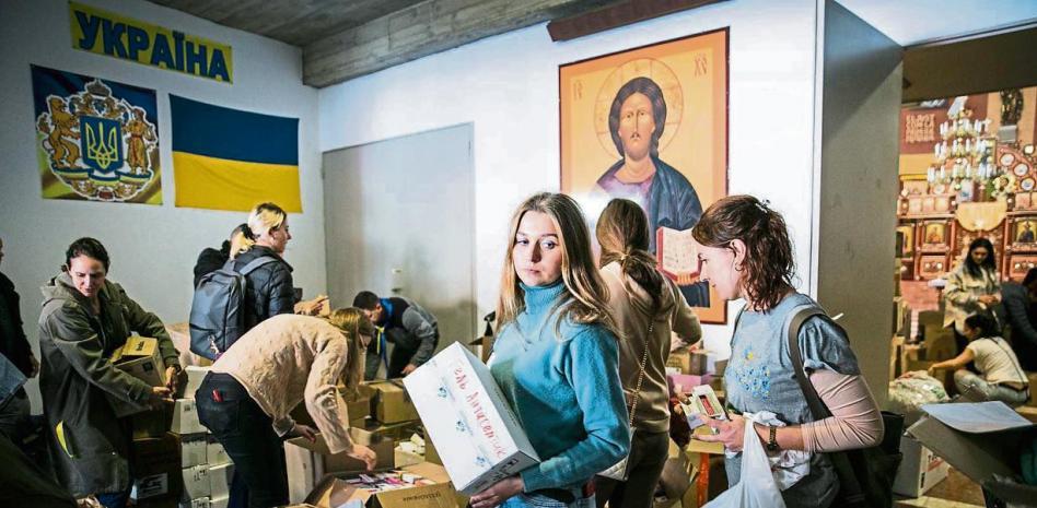 Movilización solidaria en apoyo a las víctimas de la guerra en Ucrania