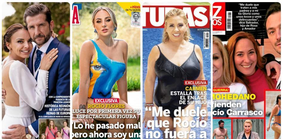 Chenoa, Rocío Flores, los Mohedano y Carmen Borrego protagonizan las portadas
