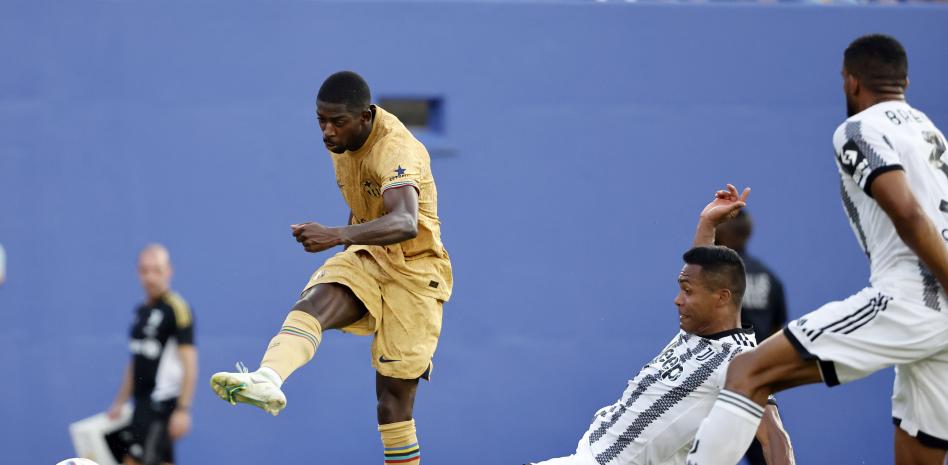 Dos goles 'messiánicos' de Dembélé llevan al Barcelona al empate frente al Juventus