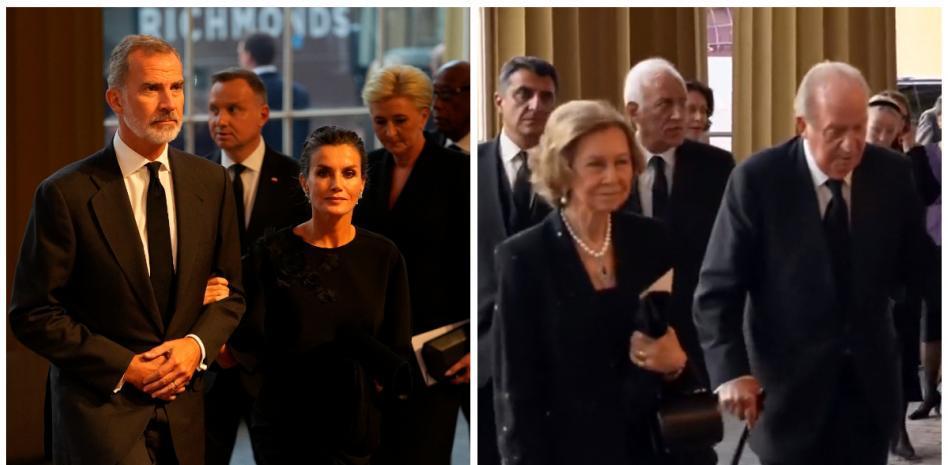 Felipe VI y el emérito coinciden en la despedida a Isabel II