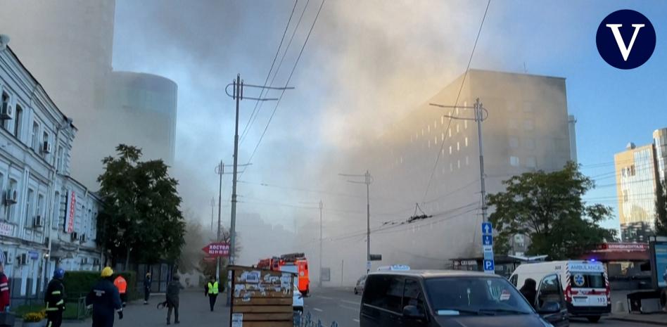 Rusia ataca el centro de Kyiv con una batería de drones iraníes