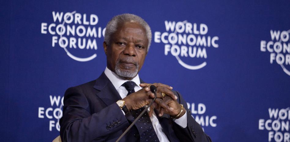 La globalización de rostro humano que Kofi Annan pactó en Davos