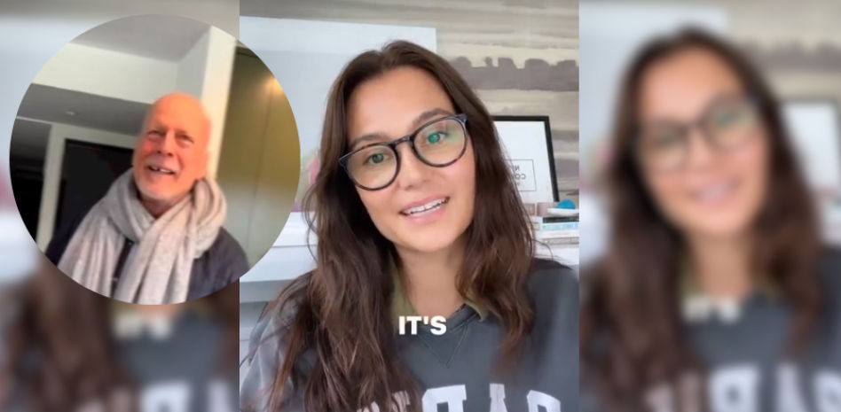 La esposa de Bruce Willis, visiblemente emocionada en un nuevo vídeo sobre su marido