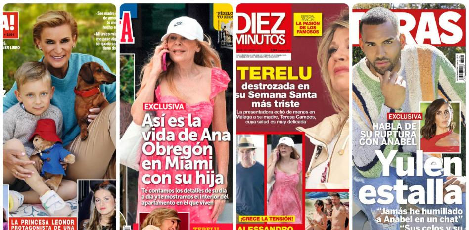 María Zurita, Ana Obregón, Terelu y Yulen protagonizan las portadas