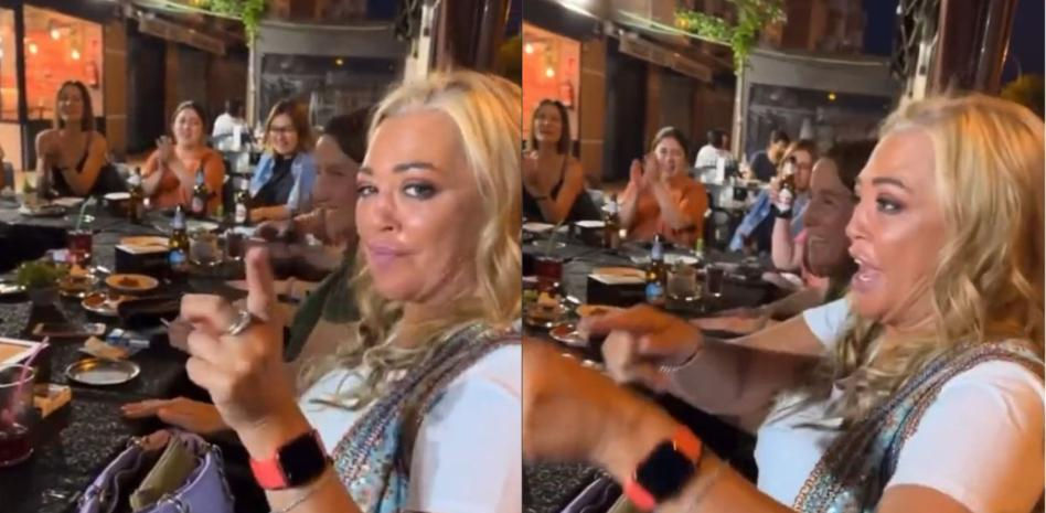 Belén Esteban alegra en un bar a sus compañeros de 'Sálvame' tras la cancelación: "Pim, pam, pum, tengo una pistola"