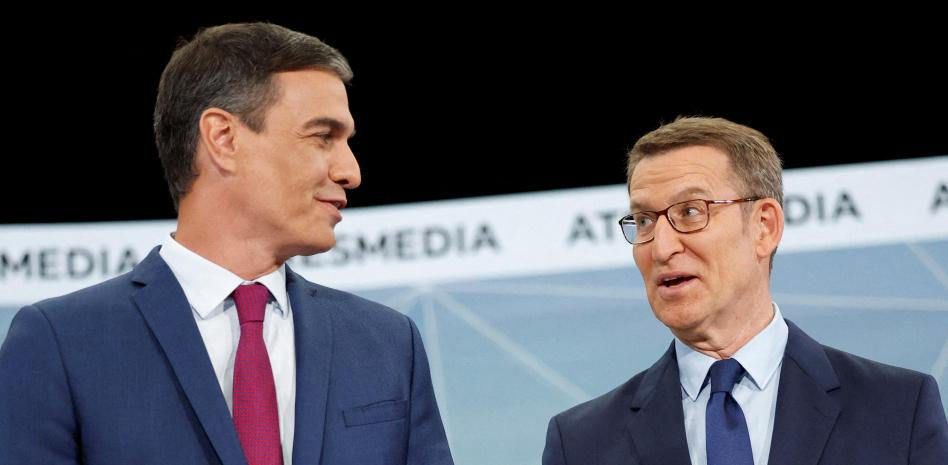 Las alianzas de Sánchez y Feijóo protagonizan un bronco cara a cara