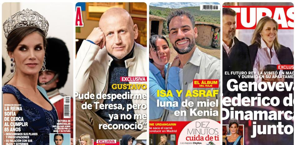 Doña Letizia, el clan Campos, Isa P y Asraf y Federico de Dinamarca con Genoveva Casanova protagonizan las portadas