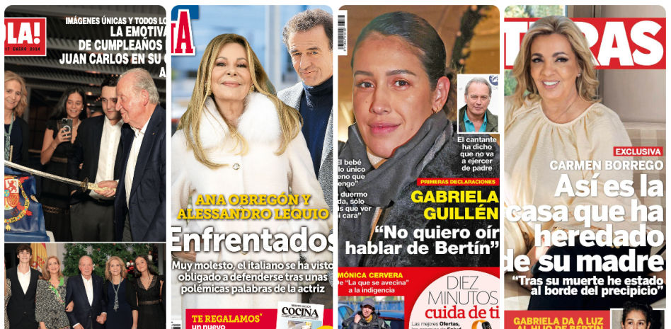Don Juan Carlos, Lequio y Obregón, Gabriela Guillén y Carmen Borrego protagonizan las portadas
