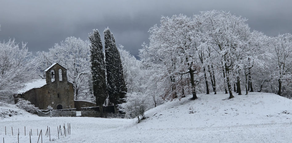 Cantonigròs aún ofrece postales de invierno