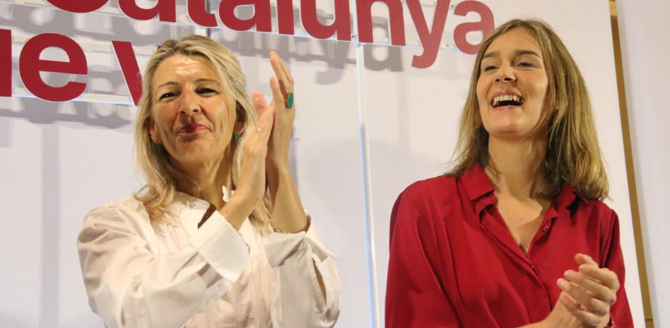 Díaz y Albiach se conjuran para defender al Gobierno en las elecciones catalanas