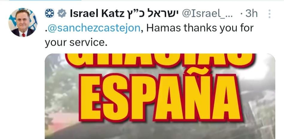 Israel reprocha en un vídeo en X la política de España de reconocer el Estado palestino