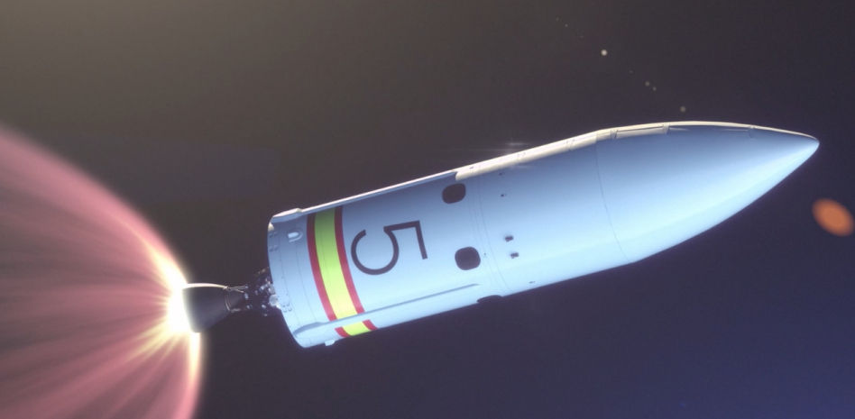 Recreación de cómo sería el lanzamiento del futuro Miura 5 de PLD Space