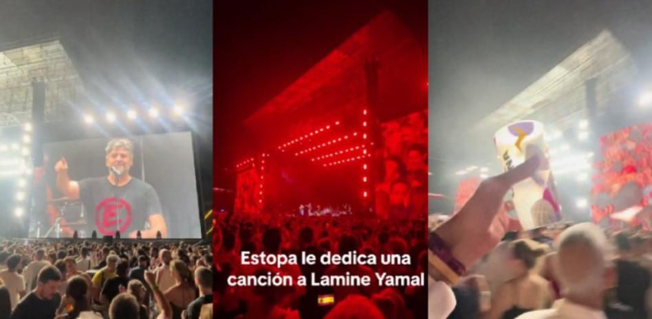 Estopa pone a sus 60.000 fans del concierto de Barcelona a cantar: "Lamine, Yamal... ¡Cada día te quiero más!''