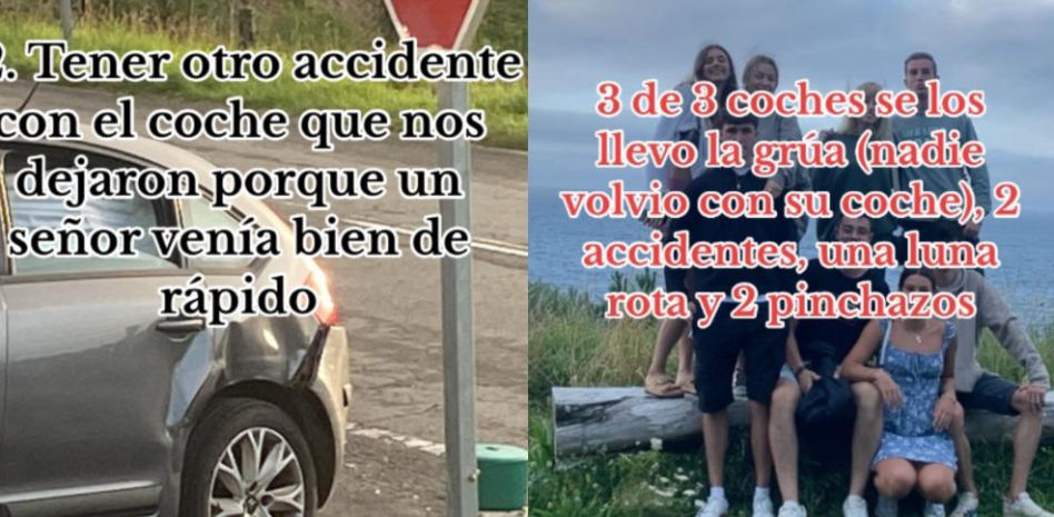 Enseña la odisea de su grupo de amigos al viajar en coche a Asturias y les llueven las críticas: “No pilláis las señales, ¿eh?”