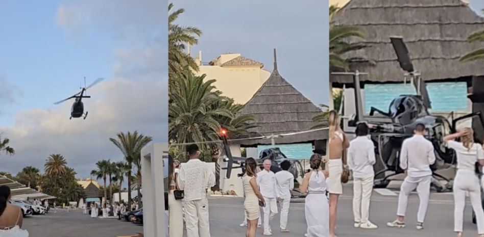 La espectacular llegada de un millonario en helicóptero a un chiringuito de Marbella: “Y en mi pueblo, la gente se cree importante por aparcar en la puerta”