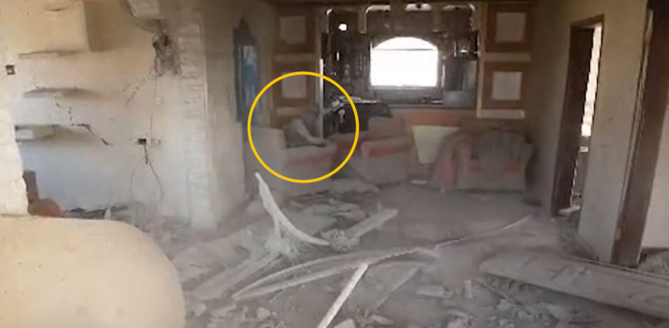 Un Yahya Sinuar malherido lanzó un palo contra un dron momentos antes de que lo mataran