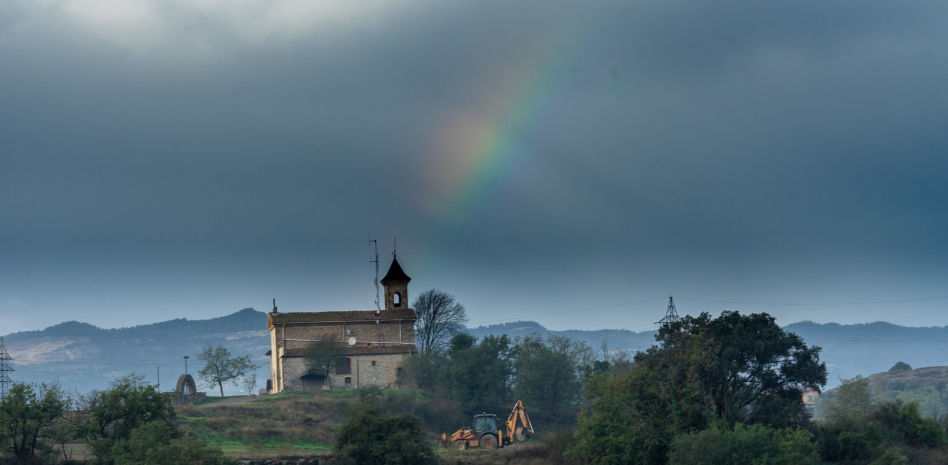 Espectáculo de arco iris tras las lluvias