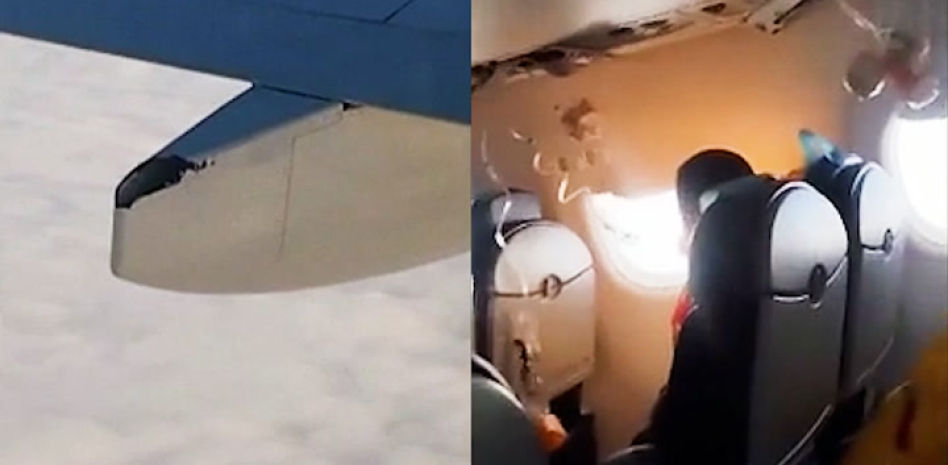 Un pasajero graba los instantes previos a la caída del avión siniestrado en Kazajistán