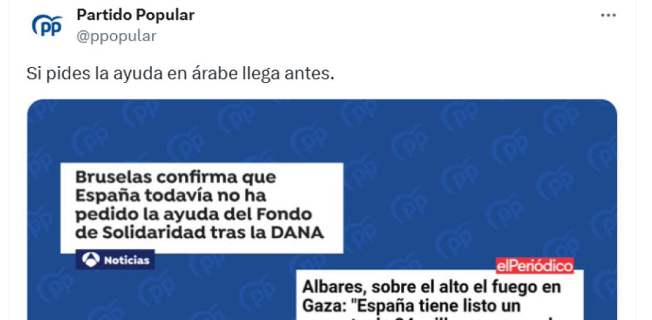 Alud de críticas al PP y a Mazón por decir que llegan antes las ayudas a Gaza que a la dana