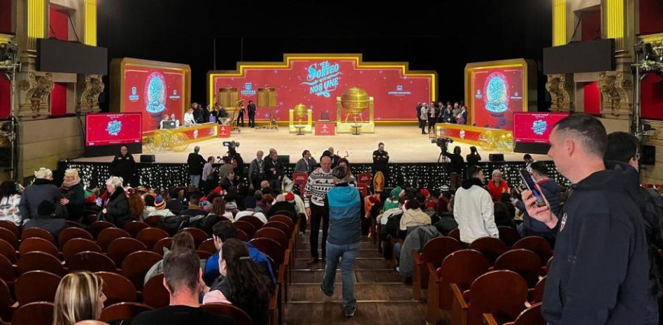 Una protesta propalestina irrumpe en el sorteo de la Lotería de Navidad