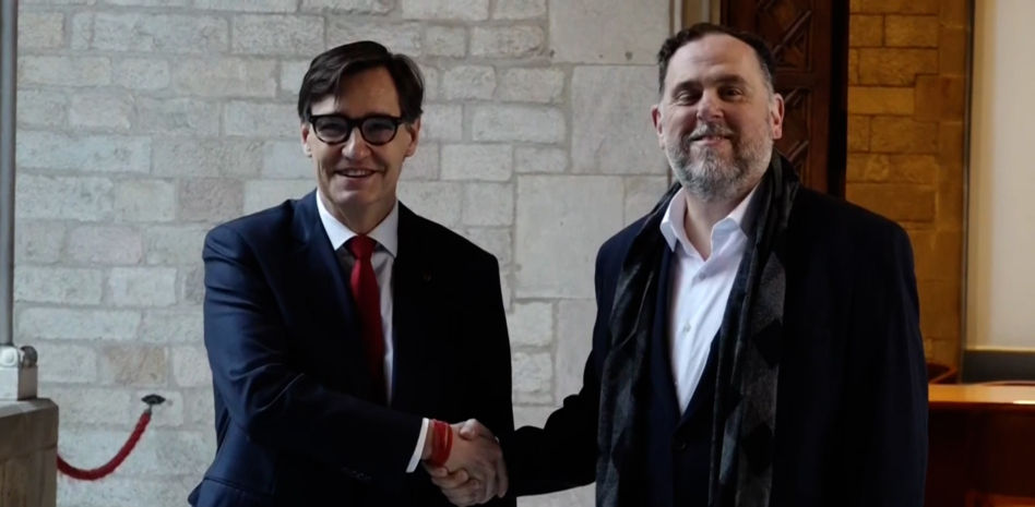 Illa y Junqueras se reúnen en Palau para escenificar el acuerdo de financiación