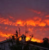 Las nubes mammatus del atardecer