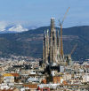 El Montseny nevado desde Barcelona