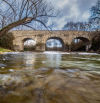 El puente de Targarona luce este invierno como en los viejos tiempos