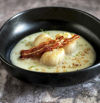 Parsnip cream with scallops, a very succulent Spanish spoon dish
