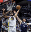 Los Timberwolves igualan su serie tras derrotar a unos Warriors sin Curry