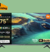 Televisor 4K de 75 pulgadas por menos de 500€ en Black Friday: la Xiaomi TV F Pro arrasa en Amazon