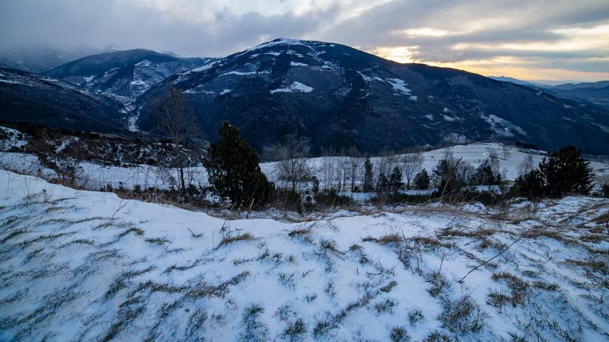 Mira el bello efecto blanco de la ventisca