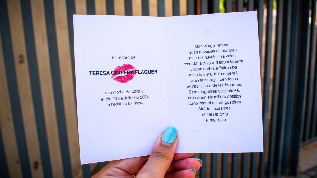 La íntima despedida a Teresa Gimpera: con sus labios pintados de carmín