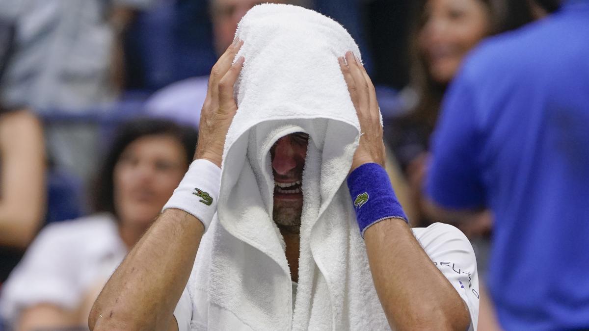 Las lágrimas de Djokovic antes de perder la final del US Open