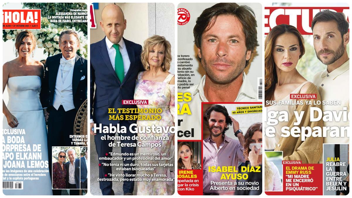 Lapo Elkann, Teresa Campos, Canales Rivera y Antonio David y Olga Moreno protagonizan las portadas