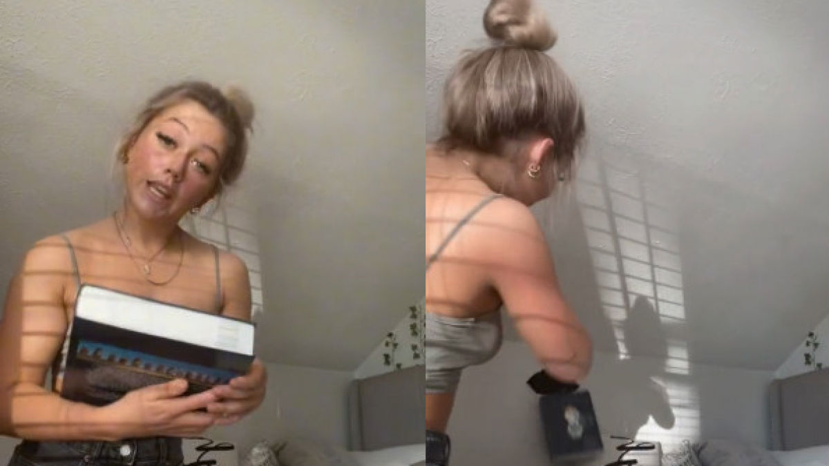 Rompe una de las paredes de su habitación lanzando un libro y el momento se hace viral