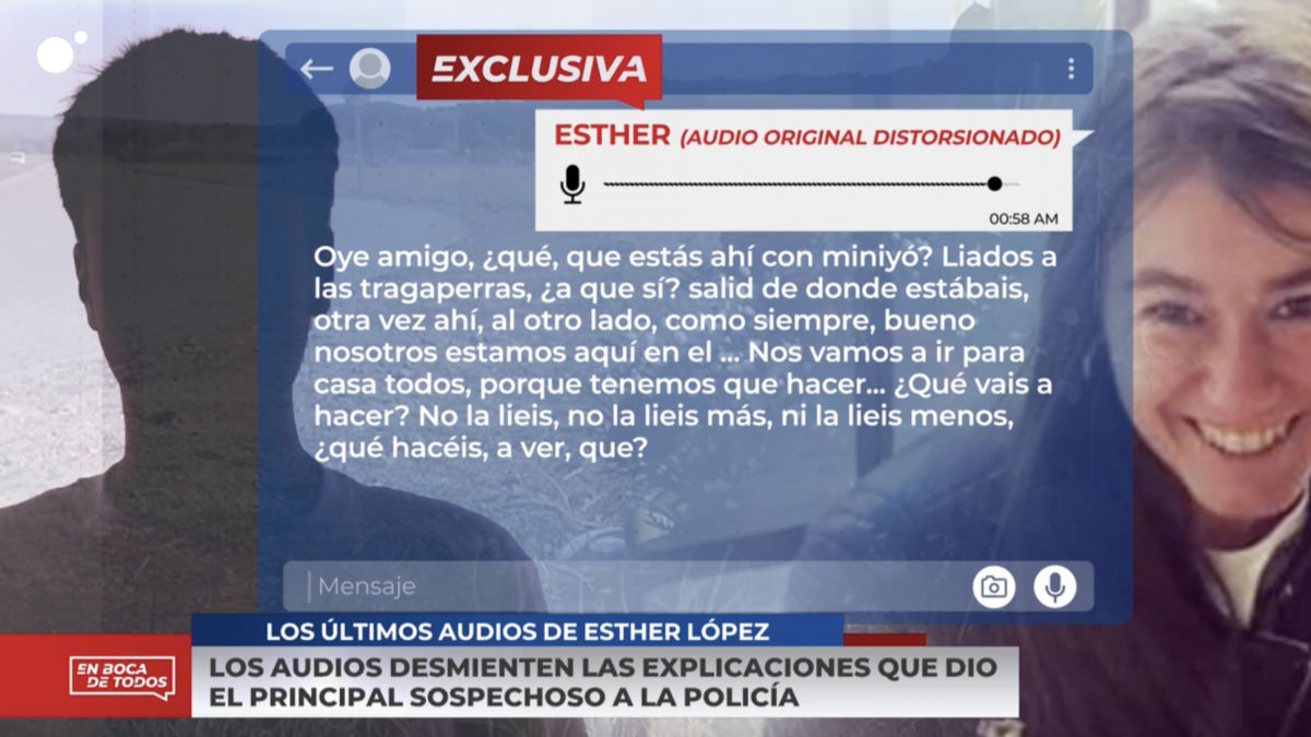 Los reveladores audios de Esther López la noche en la que desapareció: Yo ya me voy a casa