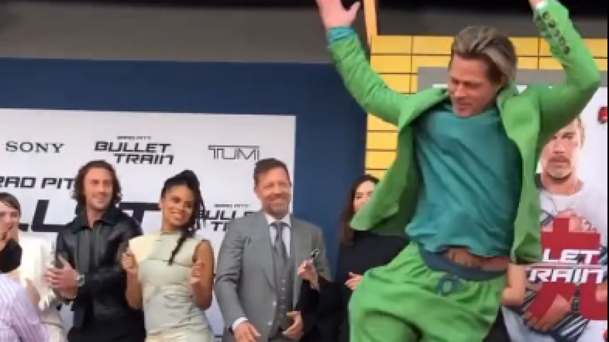 Sorprendente pirueta de Brad Pitt en la presentación de su nueva película