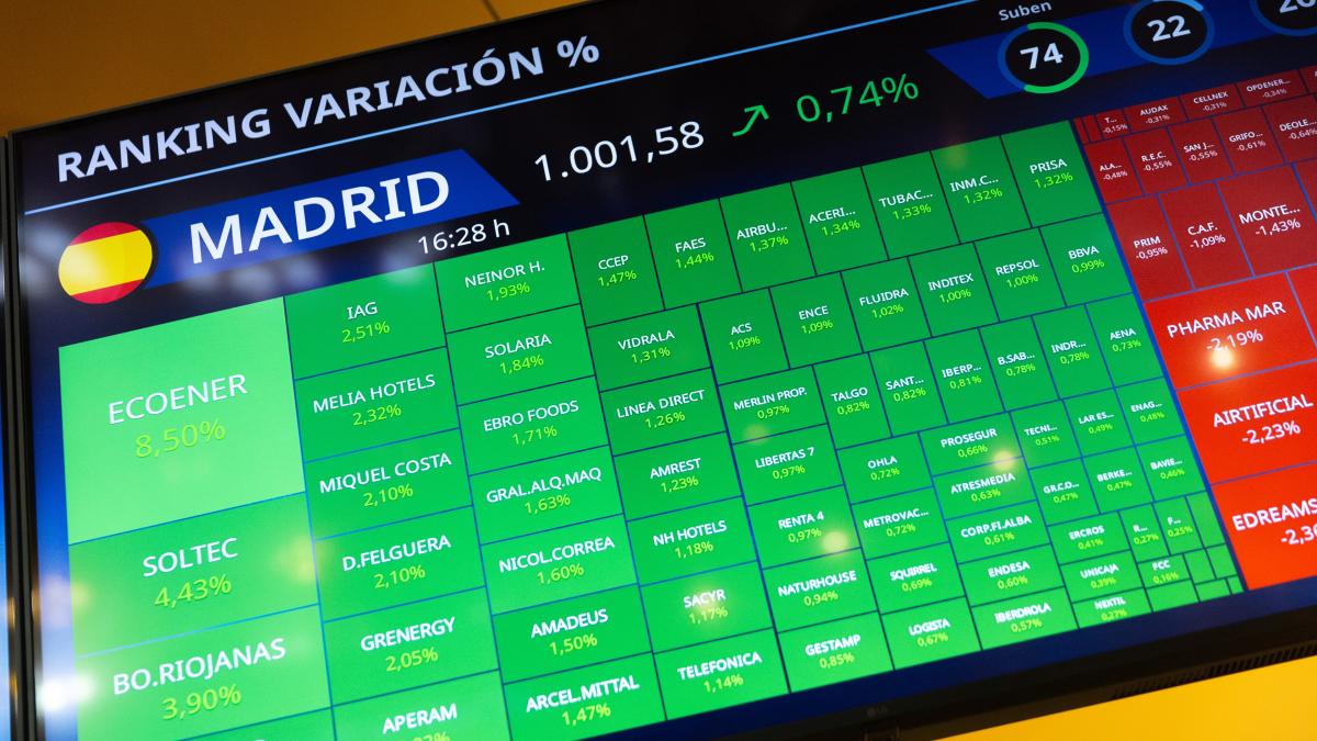 El Ibex 35 firma un nuevo máximo desde el 2007 tras sumar un 1,24%